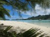 Blick von der Insel auf Rarotonga
